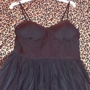 Black spaghetti strap dress